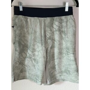 Fabletics The Franchise Gym Short Lined 9" Olive Tie Dye Small Athletic Gorpcore